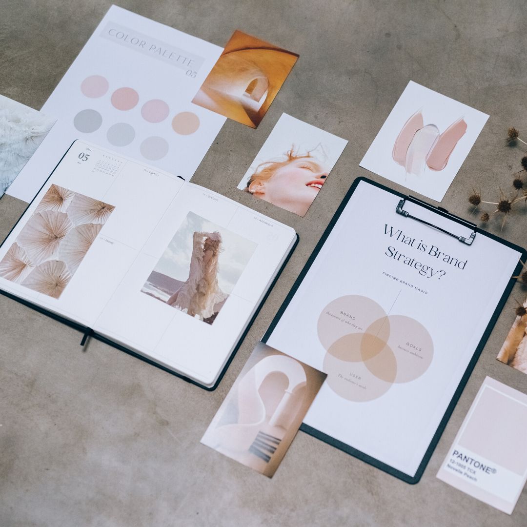 Different branding items.