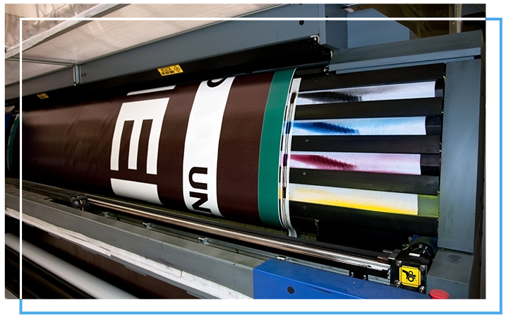 Image of a banner being printed