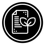 eco icon - leaf on paper