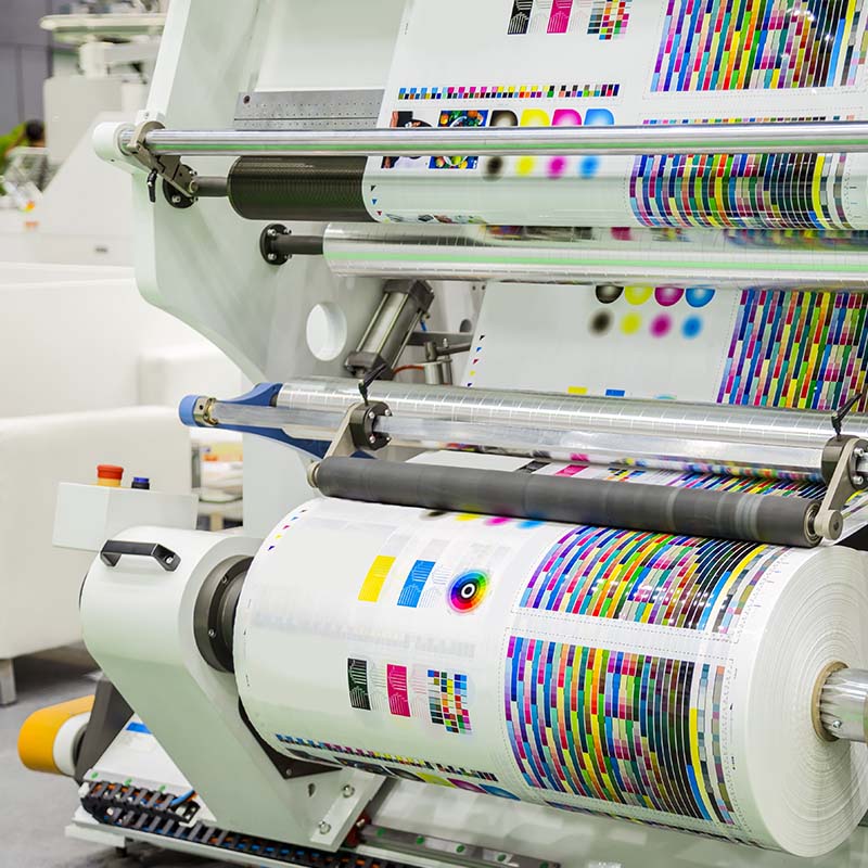 printing press, test sheets