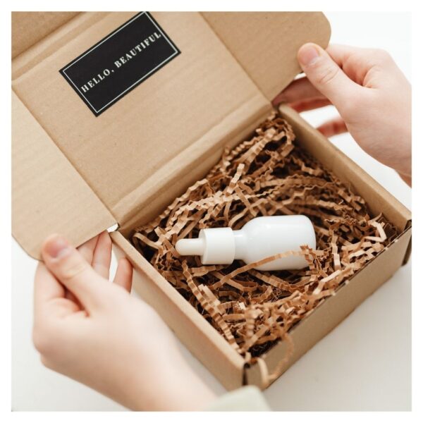 product packaged in paper