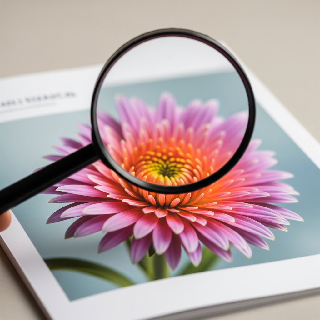 A close inspection of a printed page, showing the consistent, high-grade color and detail.