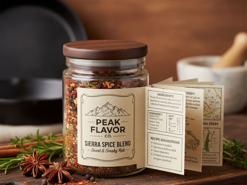 spices with an extended product label